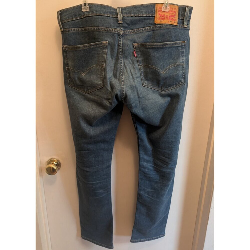 Levi's Men's 511 Slim Fit Jeans, Dark Blue, W 36 x L 32. VGC - Picture 2 of 10